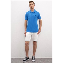 Erkek Kobalt Basic Polo Yaka Tişört