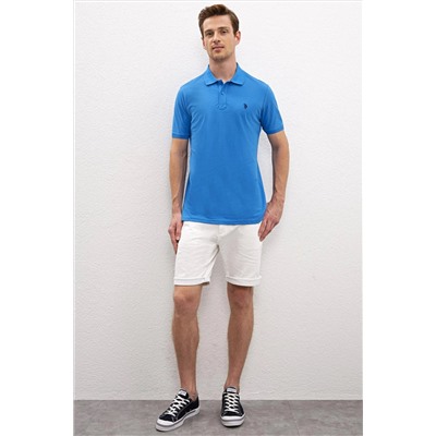 Erkek Kobalt Basic Polo Yaka Tişört