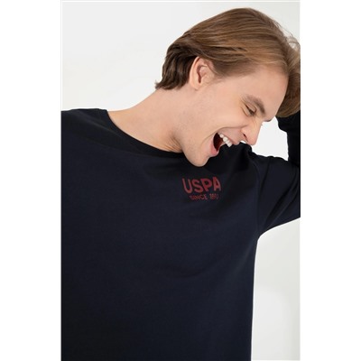 Erkek Lacivert Bisiklet Yaka Sweatshirt