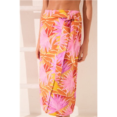Pareo midi textura tropical