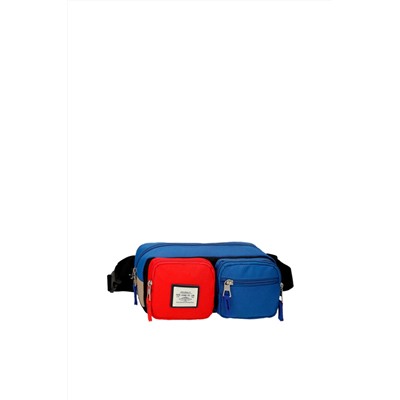 Riñonera Azul cobalto y rojo