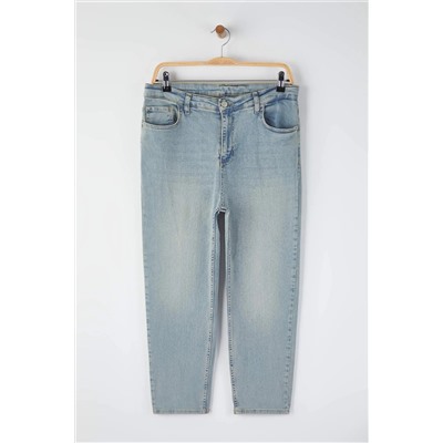Mavi Yüksek Bel Büyük Beden Skinny Jeans TBBAW26CJ00035
