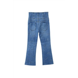 Vaquero bootcut 7/8 de tiro alto Azul claro