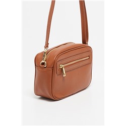 Bandolera de piel Gaby Camel