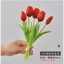 Маленький букет из тюльпанов ( 5 шт * 25 см)