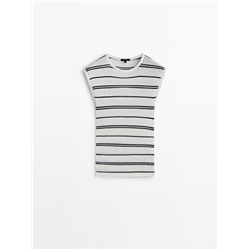 Camiseta rayas canalé desagujado