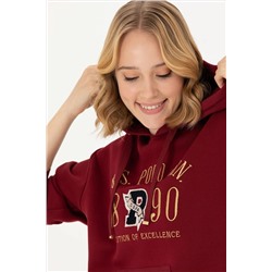 Kadın Bordo Sweatshirt