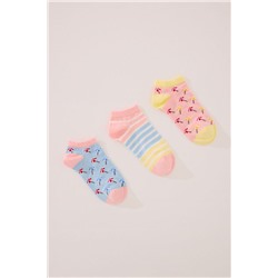 Pack 3 calcetines cortos print playa