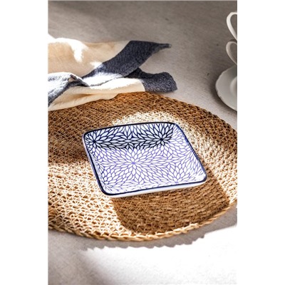 Rêve Bleu Drancy New Bone China Kare Tabak