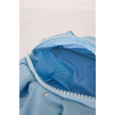 Neceser pequeño acolchado azul medio