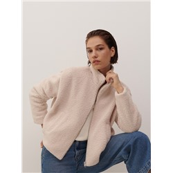 Jacke in Lammfell-Optik