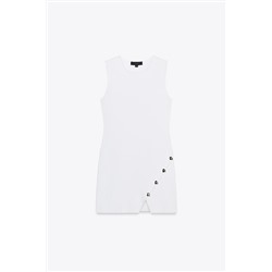 SHORT KNIT BUTTON DRESS