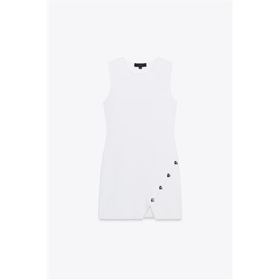SHORT KNIT BUTTON DRESS