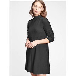 Mockneck Swing Dress