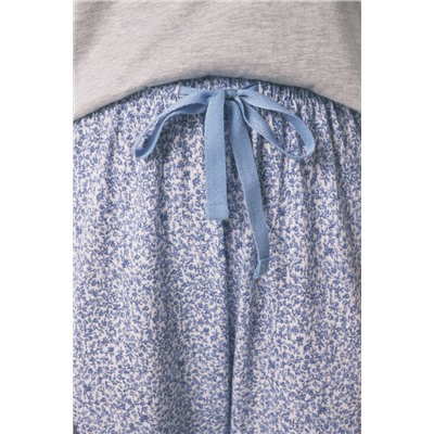 Pijama largo algodón Mickey gris