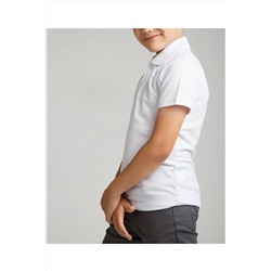 MODA Unısex Cocuk Polo Yaka Kısa Kol Beyaz Okul T-shırt MODA09245