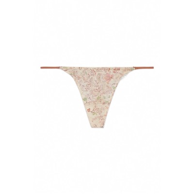 Tanga tira encaje estampado multicolor