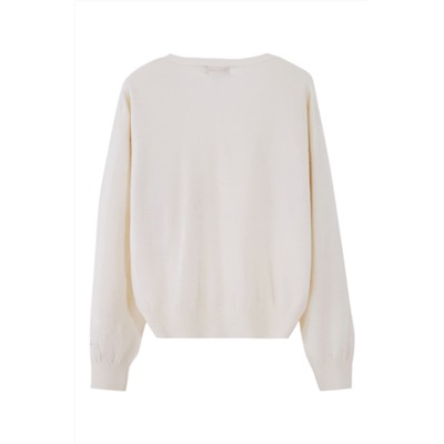 Jersey de lana y cachemir Blanco