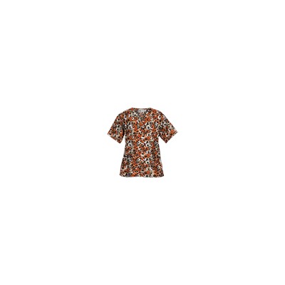 UA Making The Rounds Espresso Print Scrub Top