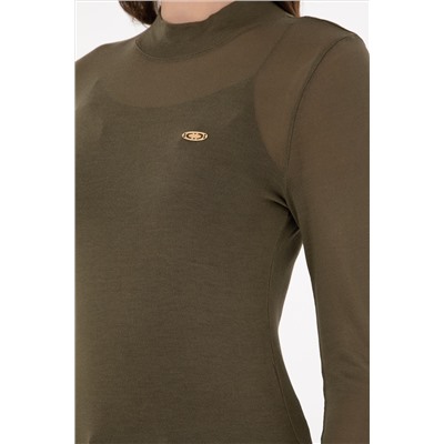 Kadın Haki Sweatshirt