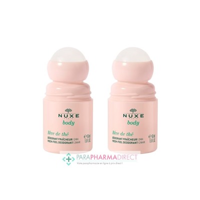 Nuxe Body Rêve de Thé Déodorant Bille Hydratante Fraicheur 2x50mlLot  × 2