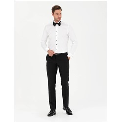 Beyaz Slim Fit Smokin Gömlek