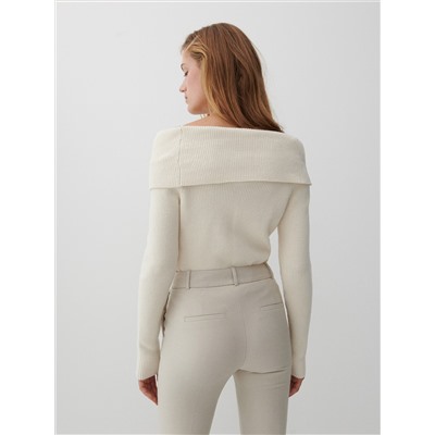 Pullover aus geripptem Strickstoff