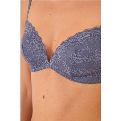 Sujetador triangular CHARMING encaje azul