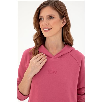 Kadın Pembe Kapüşonlu Sweatshirt