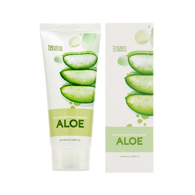[TENZERO] Пенка для умывания ЭКСТРАКТ АЛОЭ Balancing Foam Cleanser-Aloe, 100 мл