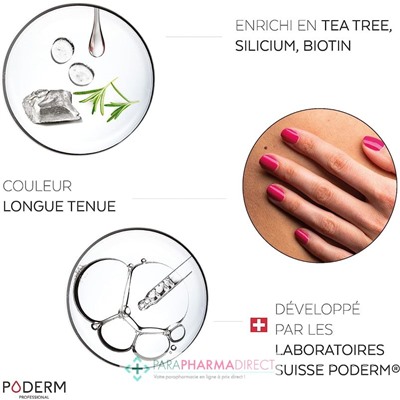 Poderm Vernis Tea Tree Color Care Framboise n°599 8ml
