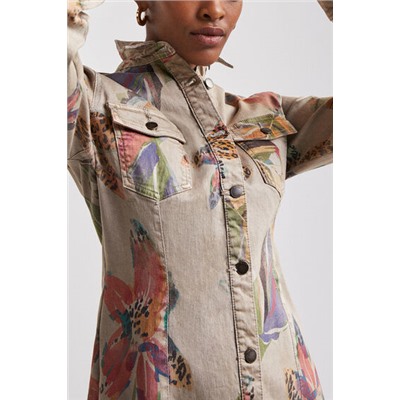 Vestido camisero camoflower