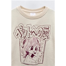 T-SHIRT WITH SLEEVE EMBROIDERY