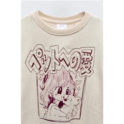 T-SHIRT WITH SLEEVE EMBROIDERY