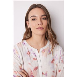 Pijama camisero largo viscosa flores
