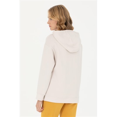 Kadın Taş Kapüşonlu Sweatshirt