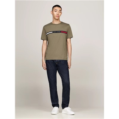 Tommy Ribbed Inset Logo T-Shirt