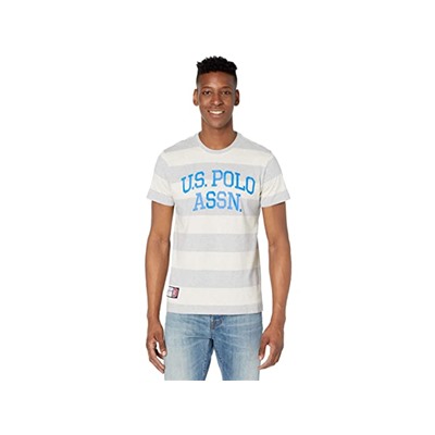 U.S. POLO ASSN. Logo Print Stripe Crew
