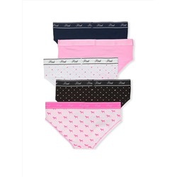 5-Pack Logo Cotton Hiphugger Panties