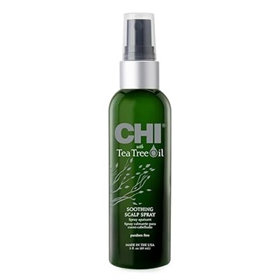 CHI Tea Tree Oil Soothing Scalp Spray, Moisturizing Spray For Relieving Irritation & Itching, Sulfate, Paraben, & Cruelty-Free, 3 Oz
