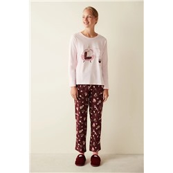Penti I'm Booked Uzun Kollu Pijama Takımı PN9Y00C623SK-MIX