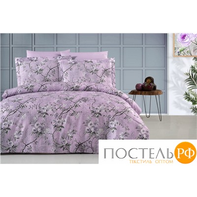 Постельное белье Карвен Stripe Satin с цветным принтом 1.5 спальное N249 -SB015(4пр.)