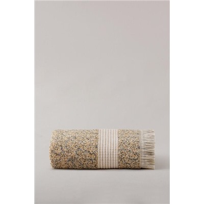 Rick İpliği Boyalı Yüz Havlusu - Haki - 50x90 cm