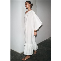 ZW COLLECTION 100% LINEN ASYMMETRIC DRESS
