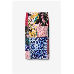 Falda midi patch digital