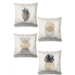 Pilloveland Çift Tarafı Baskılı Opal Desenli 4'lü Set Süet Kırlent Kılıfı PLV0S540