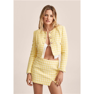 Falda tweed cuadros -  Mujer | MANGO OUTLET Melilla