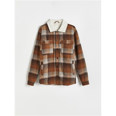 Karierte Sherpajacke