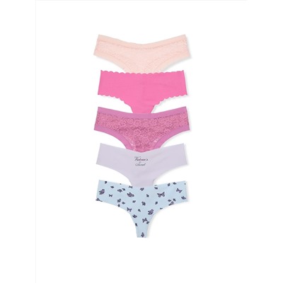 5-Pack No-Show Thong Panties