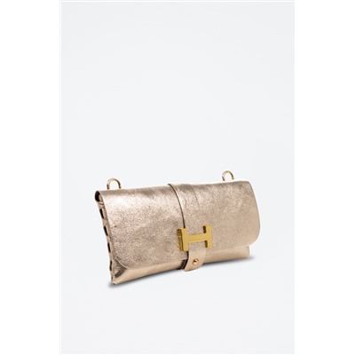 Bandolera de piel - Rosa dorado - Firenze Artegiani